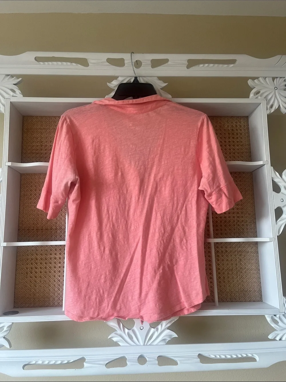 New York & Company Coral Pink Crewneck Tee